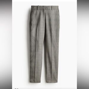 H&M Plaid Work Pants Size 8 Gray Beige